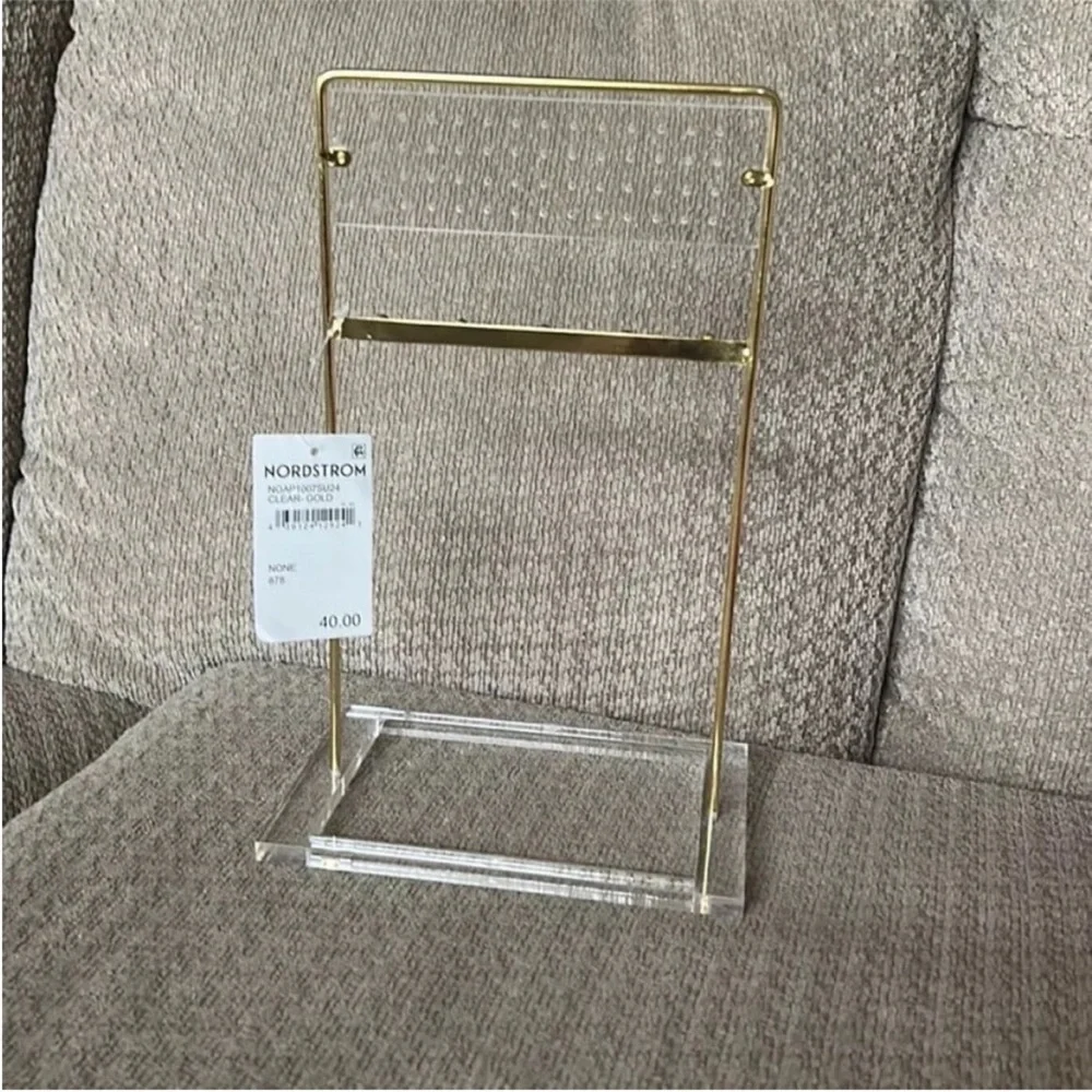 Nordstrom Plexi Earring Jewelry Stand in Clear- Gold